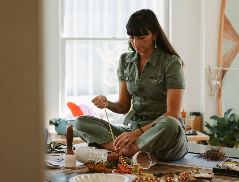 Mobile Image -  master leathermaker Sam Hook, founder of Tidal Theory, a boutique leather goods and storefront in Honolulu's Chinatown